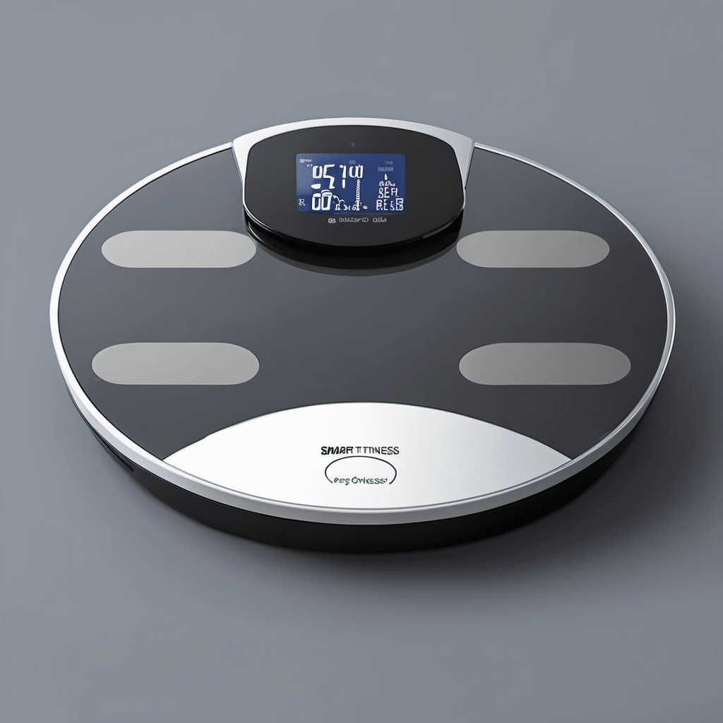 contemporary glass bathroom scale with health metrics by smart fitness